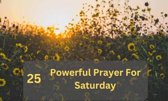 Prayer For Saturday