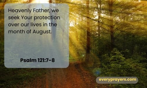 A Prayer for Protection in August