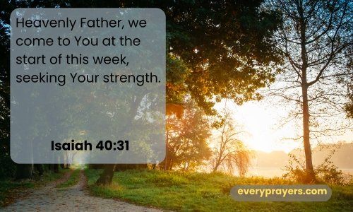 A Prayer for New Week Strength