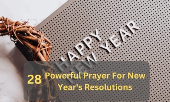 Prayer For New Year's Resolutions